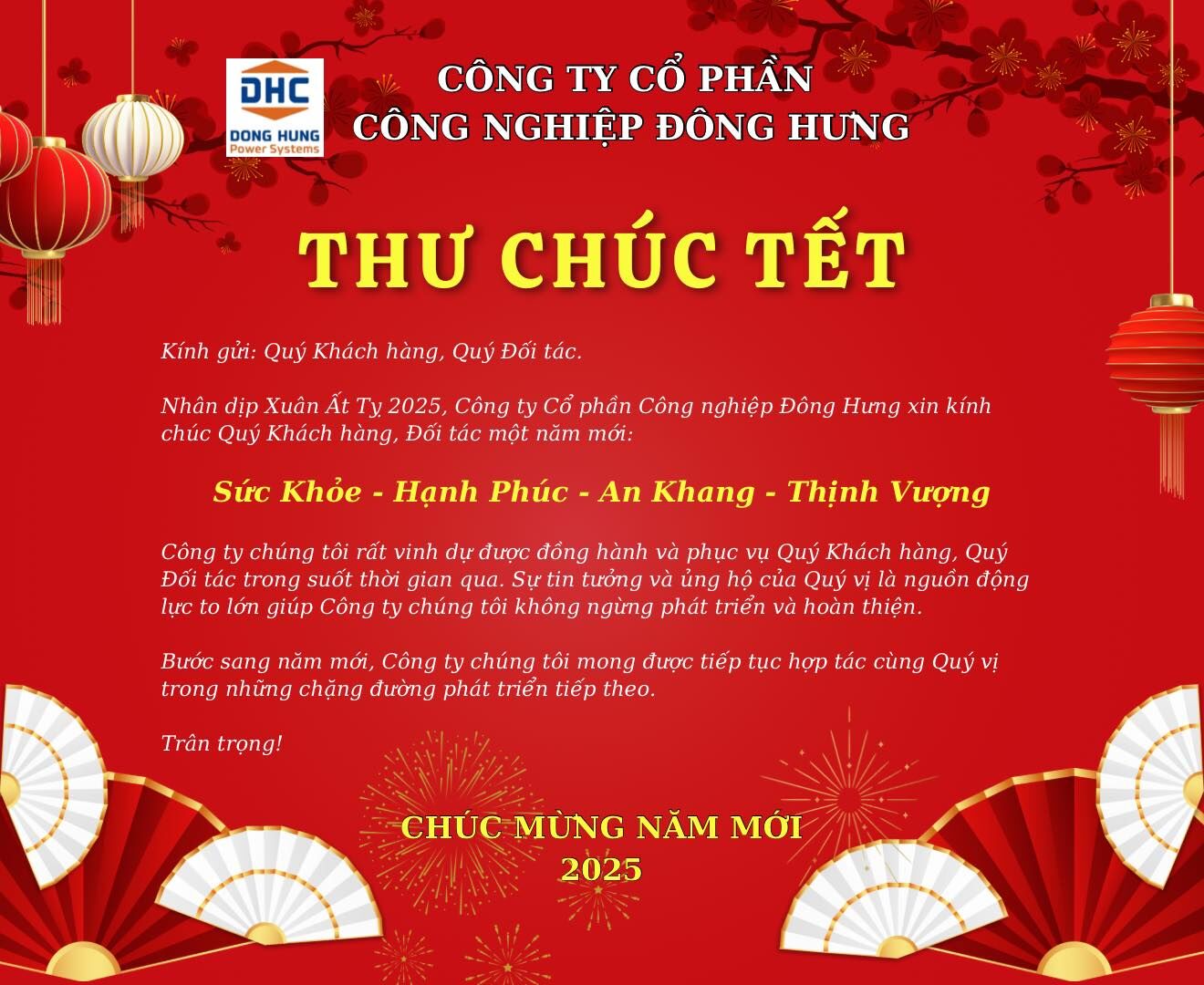 DHC – CHÚC MỪNG NĂM MỚI 2025