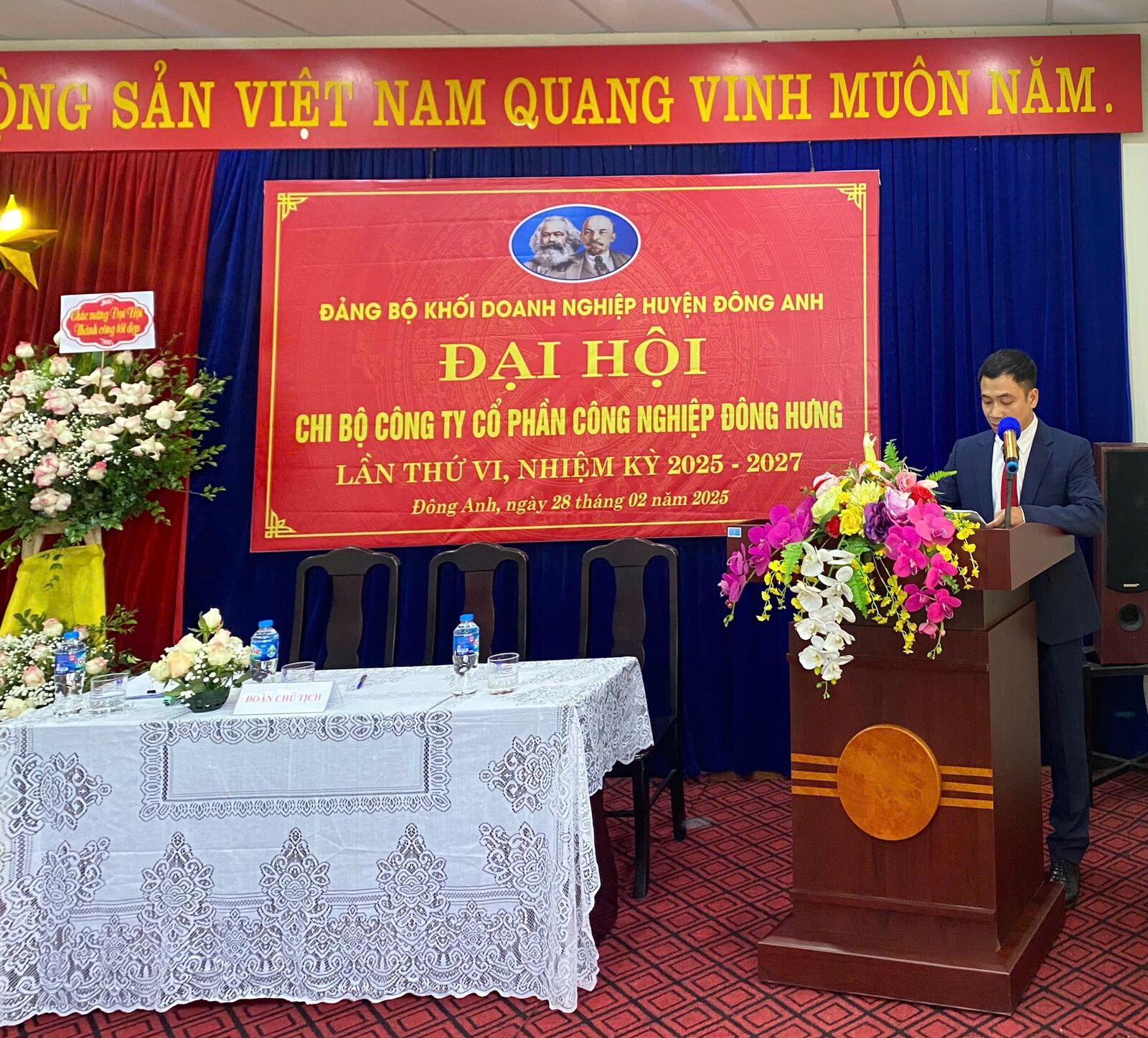 Tổ chức đại hội chi bộ Công ty Cổ phần Công nghiệp Đông Hưng lần 6, nhiệm kỳ 2025-2027