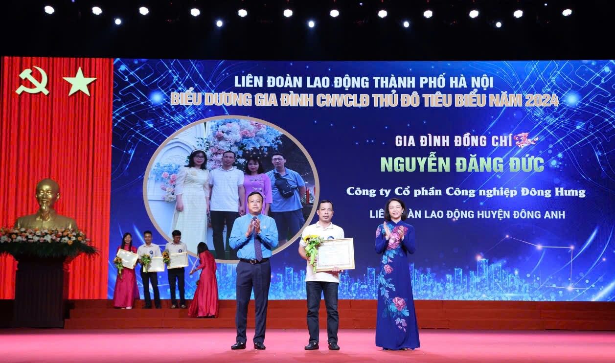 Biểu dương các gia đình người lao động tiêu biểu năm 2024